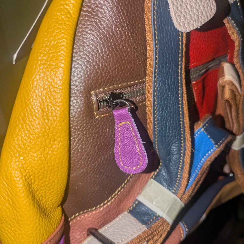 Multicolor Patchwork Backpack - image 4